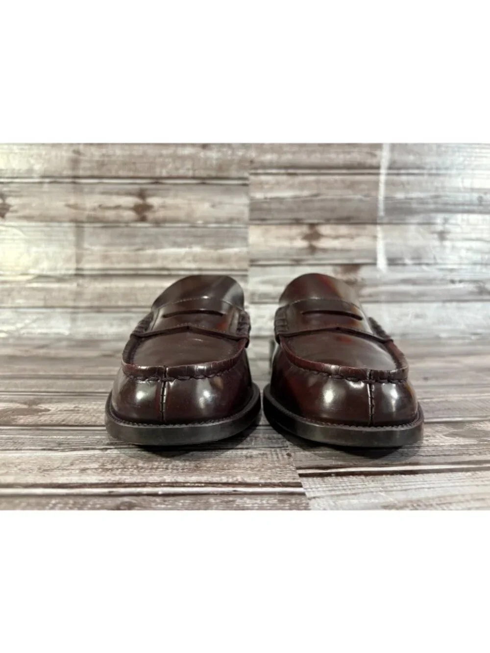 HARUTA 906 Penny Loafers Leather Size 25.5 EEE JP 7.5 US burgundy made in Japan